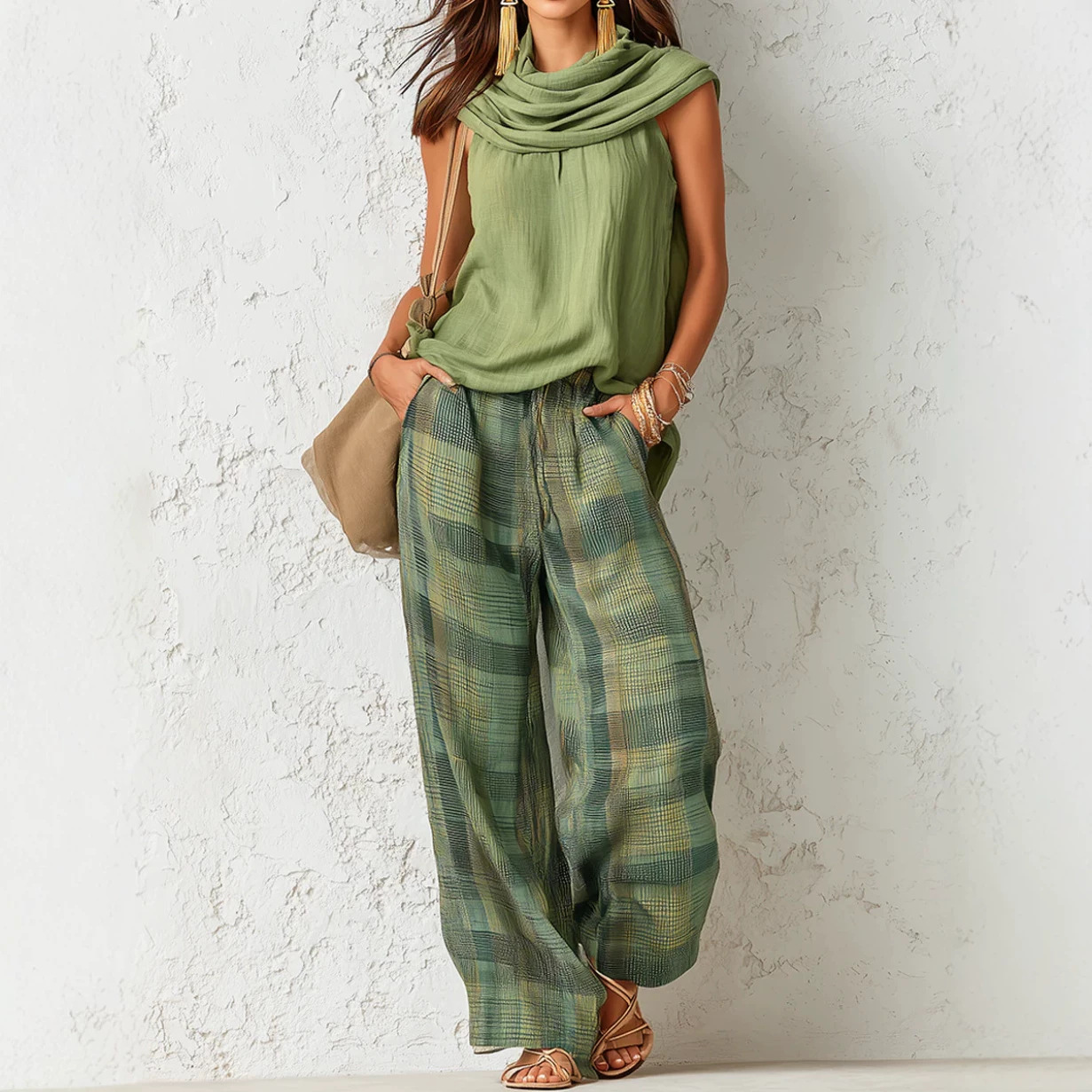 Ethnic Fashion Collection - 2026 New Women Fashion Boho Green