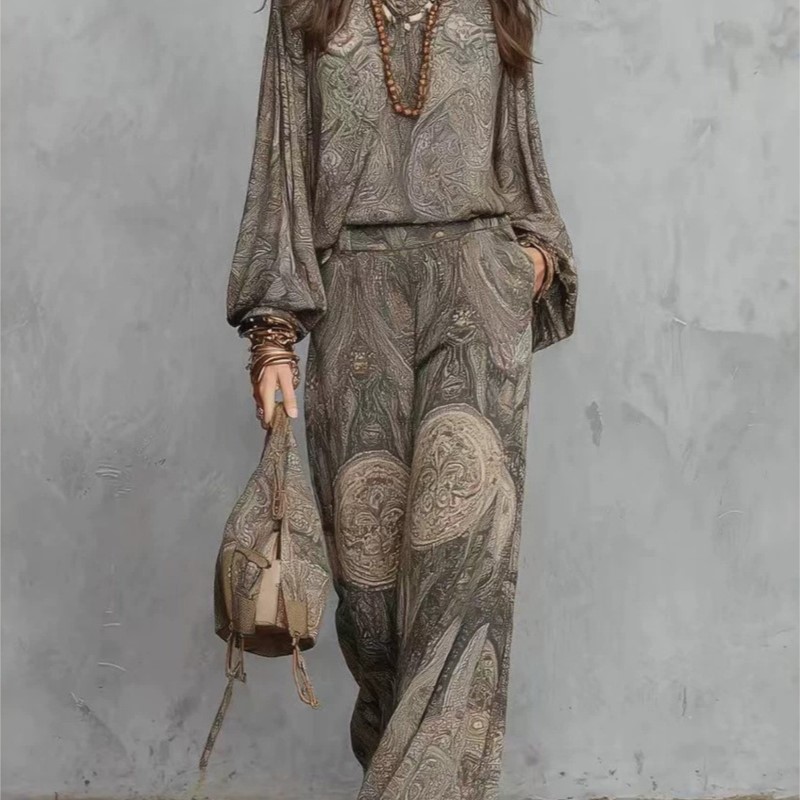 Boho Paisley Print Two-Piece S - đánh giá và giá Ethnic Fashion Collection