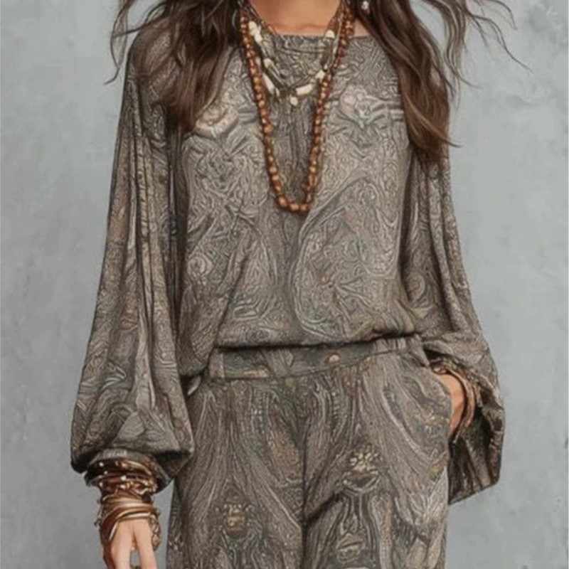 Boho Paisley Print Two-Piece S - đánh giá và giá Ethnic Fashion Collection
